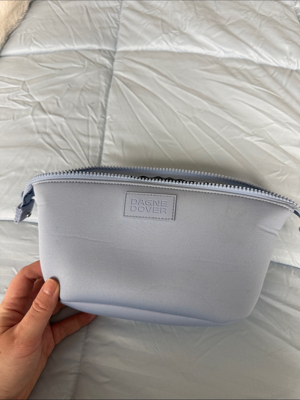 Dagne Dover Light Blue Neoprene Vanity Pouch